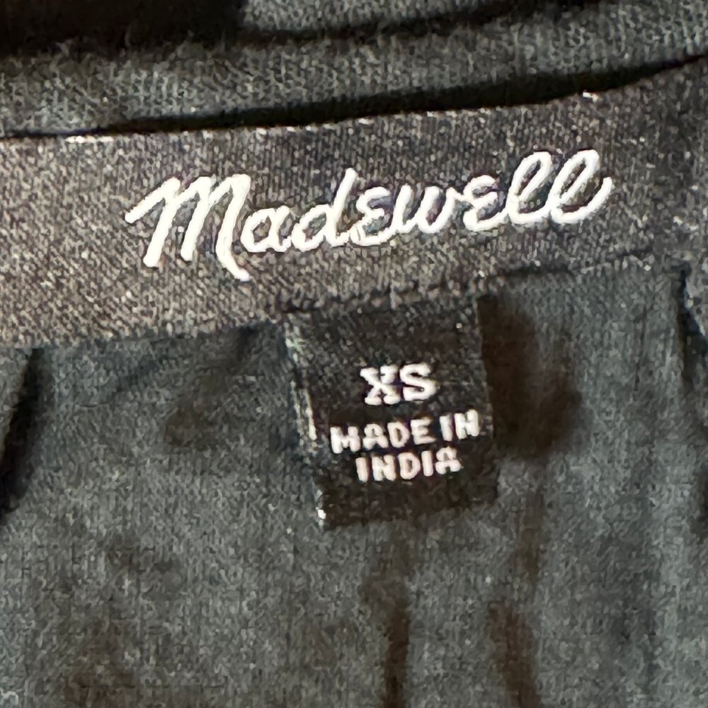 Madewell Black Cotton Boho Embroidered Tiered Midi Dress Size XS - Picture 11 of 15